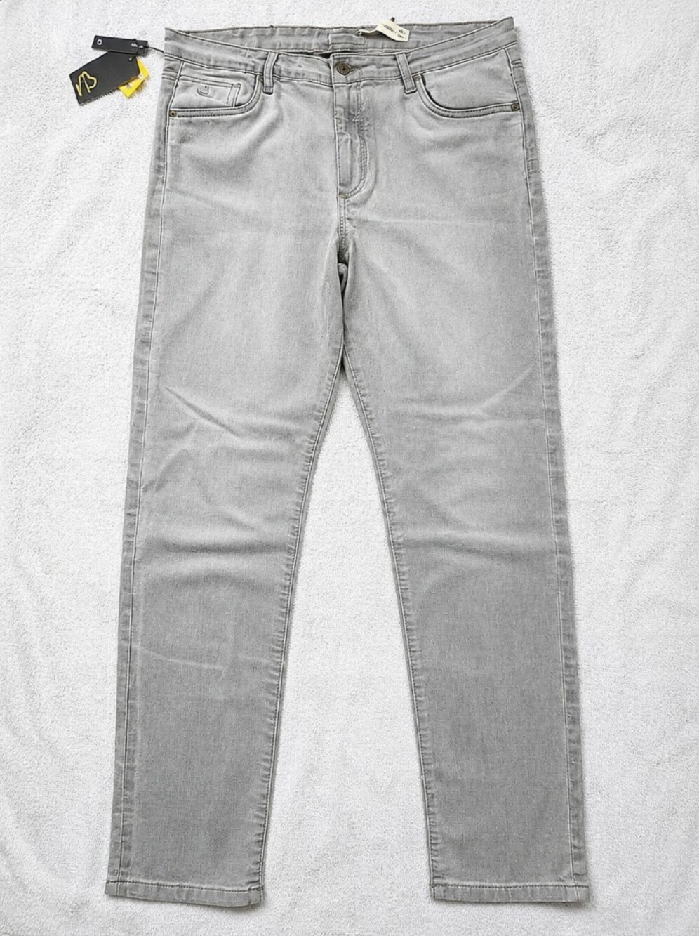 Being Human Slim Straight Fit Grey Jeans Size 36 NWT Stretch Denim Plus Size